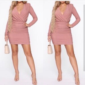 Mauve Shimmer Metallic
Mini Dress